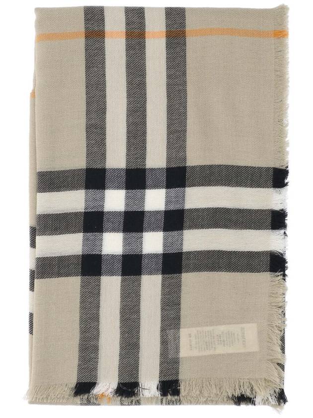 Checked Wool Scarf Green - BURBERRY - BALAAN 3