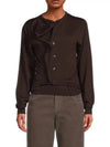 Trompe L'Oeil Cardigan Brown - LEMAIRE - BALAAN 4