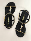 22SS Chain Decorated Strap Flip Flop Sandals G38916 - CHANEL - BALAAN 5