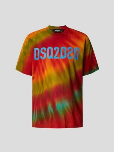 Men's Multicolor Logo Short Sleeve T-Shirt S74GD0986 - DSQUARED2 - BALAAN 1