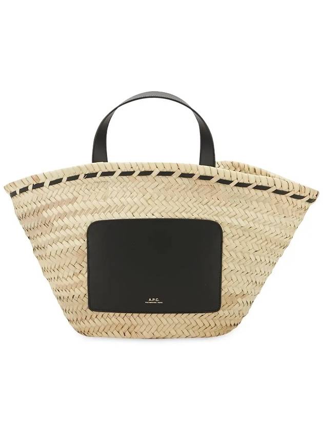 Joe Small Raffia Basket Tote Bag Black - A.P.C. - BALAAN 4