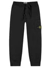 Waffen Patch Cotton Fleece Track Pants Black - STONE ISLAND - BALAAN 2