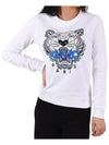 Women's Tiger Embroidery Sweatshirt White - KENZO - BALAAN 2