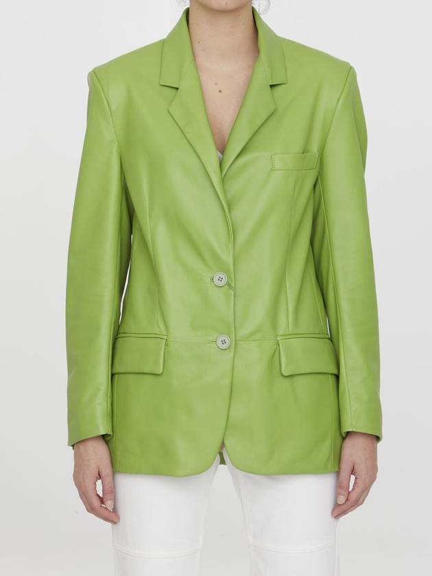 Lime Leather Jacket - SALVATORE SANTORO - BALAAN 1