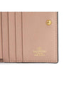 Women's V Logo Signature Compact Half Wallet Dark Beige - VALENTINO - BALAAN 9