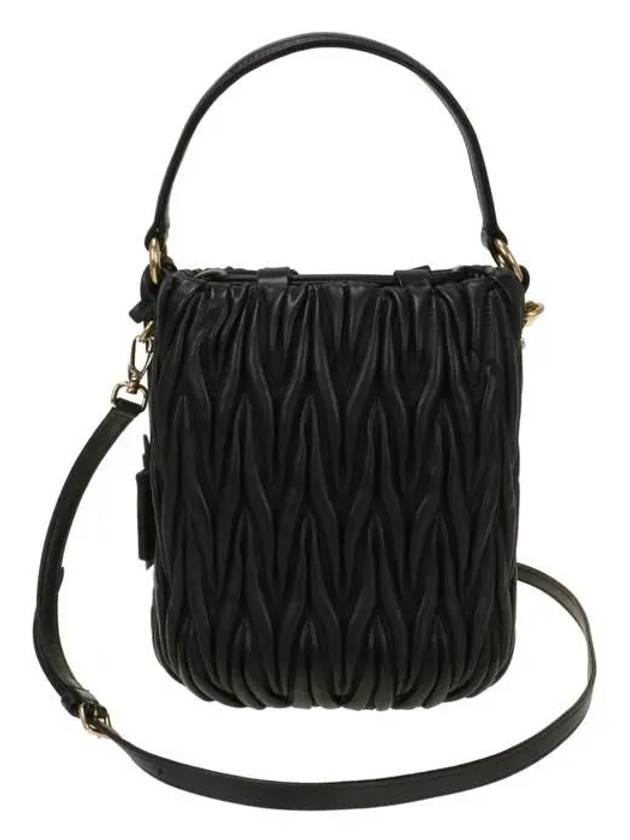 Matelasse Nappa Leather Bucket Bag Black - MIU MIU - BALAAN 4