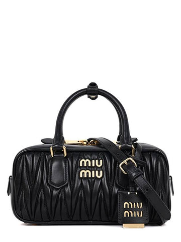 Black Arcadi Matelasse Tote Bag 5BB142 AN88 F0002 00089 - MIU MIU - BALAAN 1