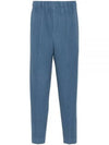 Compleat Straight Pants Blue - ISSEY MIYAKE - BALAAN 2