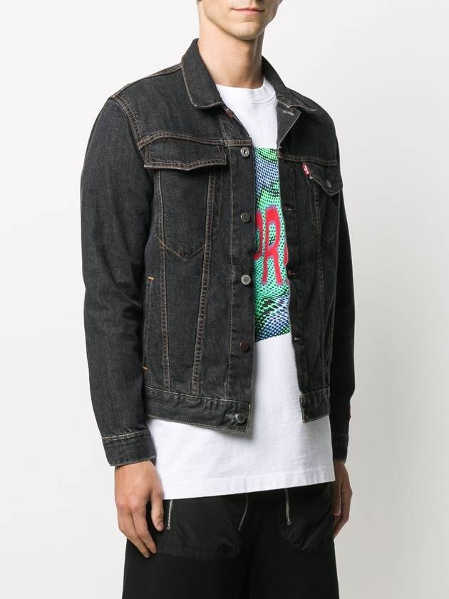 Heron Preston Men s Black and Blue Denim Jacket HMYE006S20926023 - HERON PRESTON - BALAAN 4