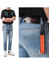 Men's Orange Strap Straight Jeans Blue - TRAMAROSSA - BALAAN 2