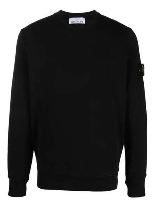 Wappen Patch Garment Dyed Sweatshirt Black - STONE ISLAND - BALAAN 2