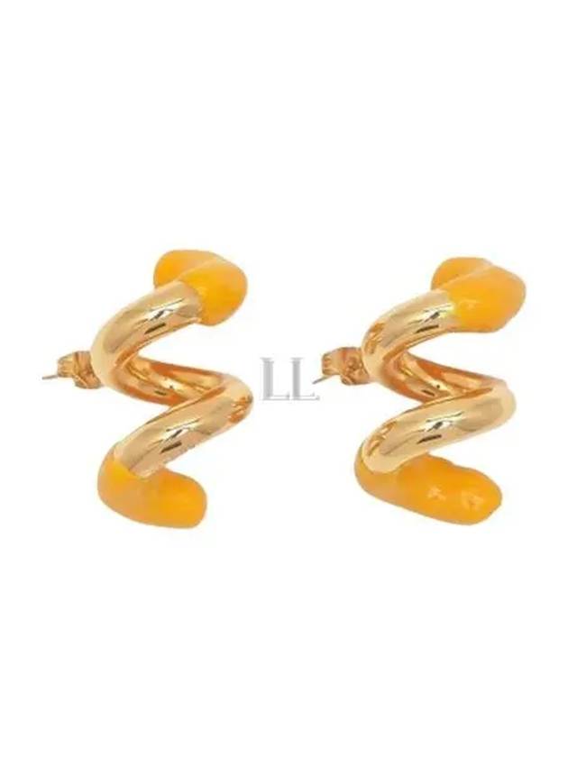 Fusillo Logo Engraved Earrings Yellow - SUNNEI - BALAAN 2