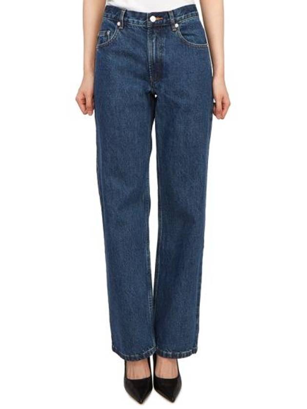 Relaxed Denim Cotton Straight Jeans Navy - A.P.C. - BALAAN 4