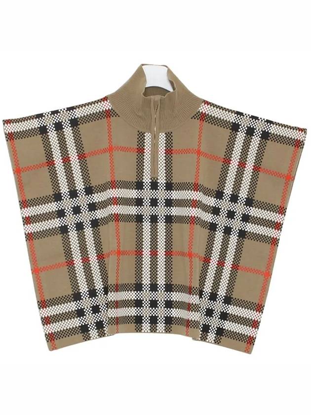 8068387 A7028 Vintage Check Half Neck Junior Cape - BURBERRY - BALAAN 2