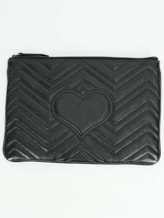 GG Marmont Leather Pouch Bag Black - GUCCI - BALAAN 6