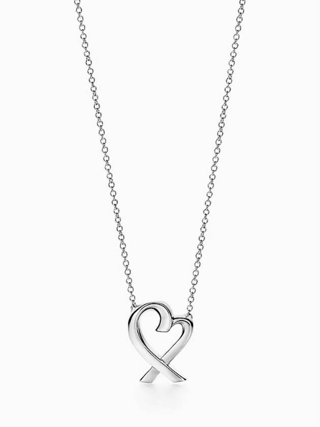 Paloma Picasso Loving Heart Necklace Silver - TIFFANY & CO. - BALAAN.