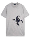 Men's Scorpion Gray Short Sleeve T-Shirt RMJE0031 13 - LANVIN - BALAAN 1