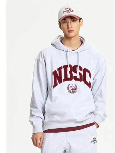 NBN0E42813 UNI NBSC Hoodie LGRAY - NEW BALANCE - BALAAN 1