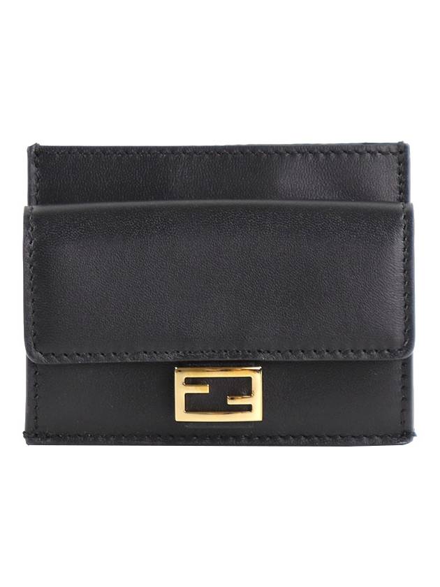 FF Baguette Flap Card Wallet Black - FENDI - BALAAN 2