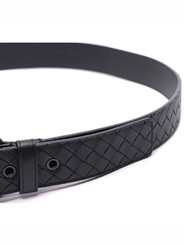 Men's Intrecciato Weaving Belt Black - BOTTEGA VENETA - BALAAN 6