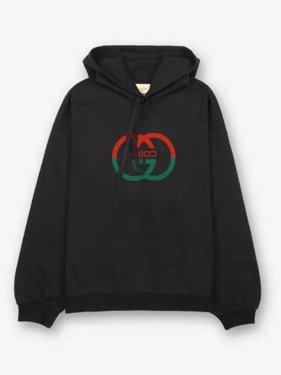 Cotton Jersey Printed Hoodie Sweatshirt Black - GUCCI - BALAAN 2