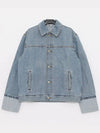 Fisherman Turn Up Denim Jacket Blue - LOEWE - BALAAN 4