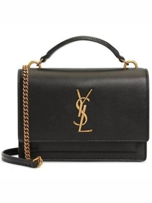 Sunset Chain Wallet Cross Bag Black - SAINT LAURENT - BALAAN 2