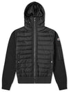 Padded Wool Hooded Jacket Black - MONCLER - BALAAN 1