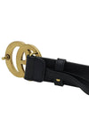 Men's GG Marmont Double G Buckle Gold Hardware Leather Belt Black - GUCCI - BALAAN 6