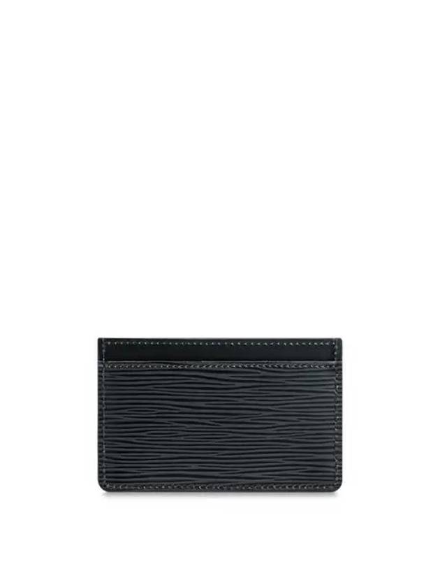 Epi Logo Leather 1-stage Card Wallet Black - LOUIS VUITTON - BALAAN 5