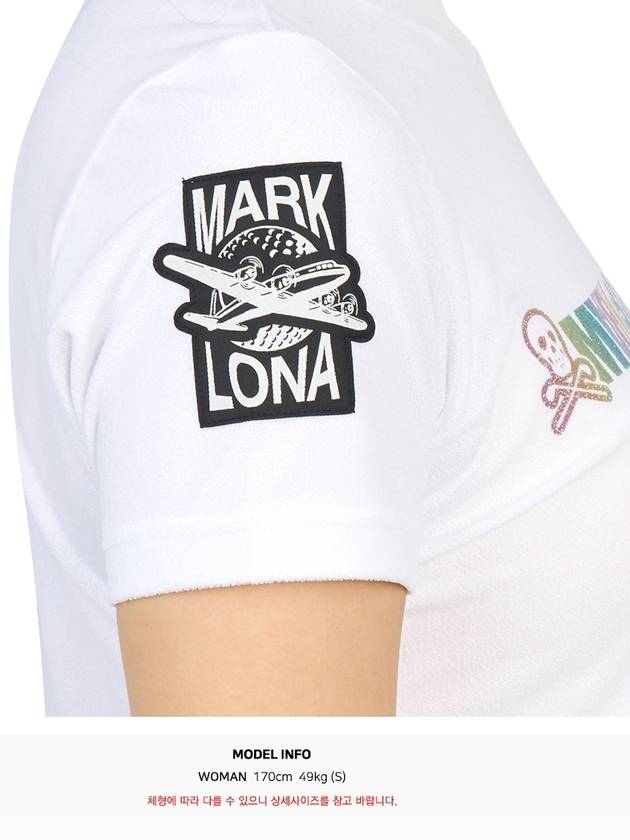 Golf Et Tech MLW 3A AA01 WHITE Women s Mock Neck Short Sleeve T Shirt Regular Fit - MARK & LONA - BALAAN 9