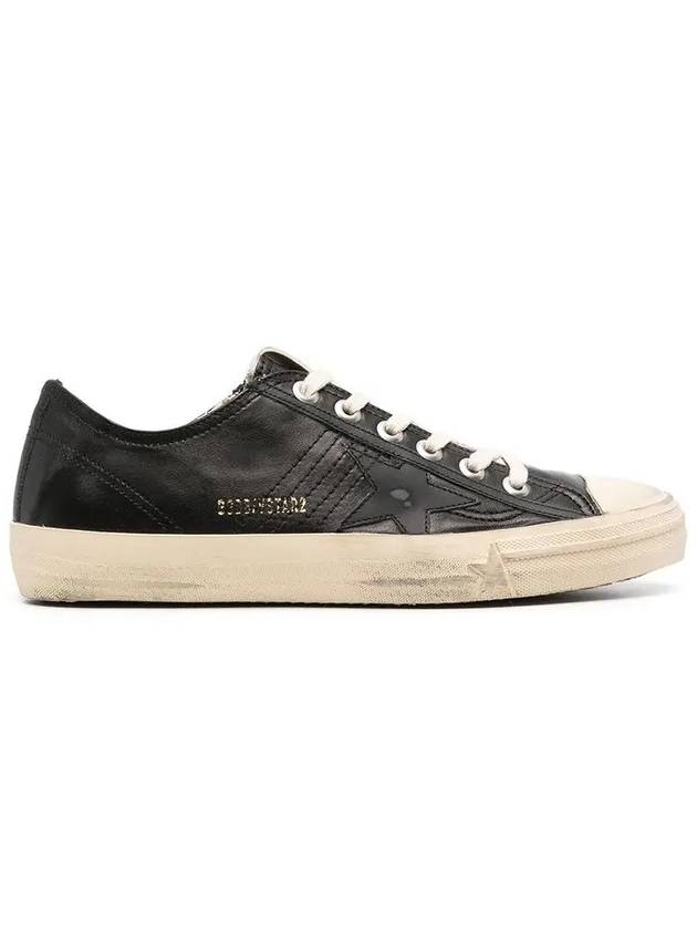 V-Star Leather Low-Top Sneakers Black - GOLDEN GOOSE - BALAAN 2