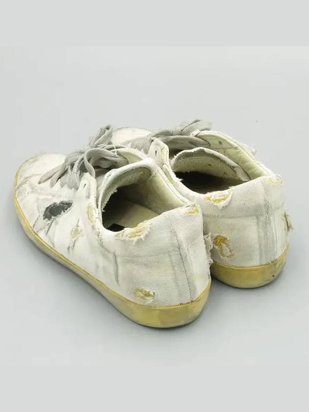 SUPERSTAR Mesh Fabric White Cotton Destroyed Detail Vintage Women s Sneakers Size 35 - GOLDEN GOOSE - BALAAN 4