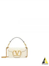 V Logo Buckle Calfskin Small Shoulder Bag Ivory - VALENTINO - BALAAN 2