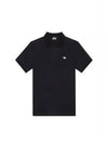 Slim Fit Organic Cotton Polo Shirt Black - DIESEL - BALAAN 2