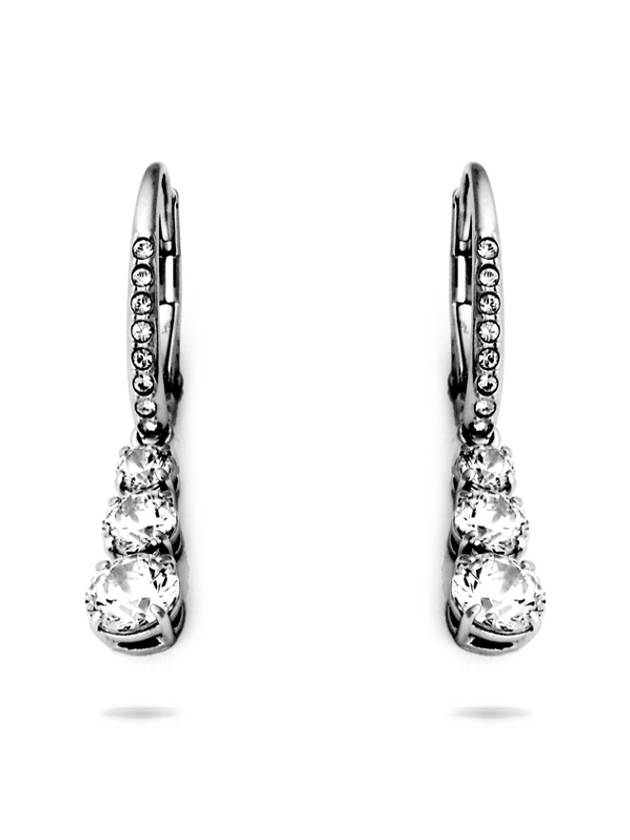 Stilla Attract Crystal Hoop Earrings Silver - SWAROVSKI - BALAAN 2