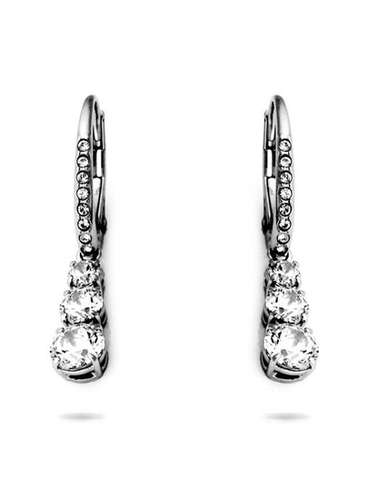 Stilla Attract Crystal Hoop Earrings Silver - SWAROVSKI - BALAAN 2