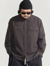 flannel work shirt charcoal - BOOVOOM - BALAAN 1