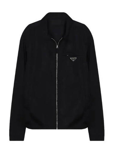 Re nylon triangle logo blouson jacket - PRADA - BALAAN 1