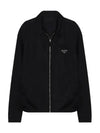 Re-Nylon Zip Up Gabardine Blouson Jacket Black - PRADA - BALAAN 2