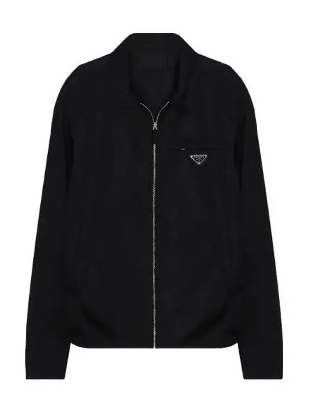 Re-Nylon Zip Up Gabardine Blouson Jacket Black - PRADA - BALAAN 2