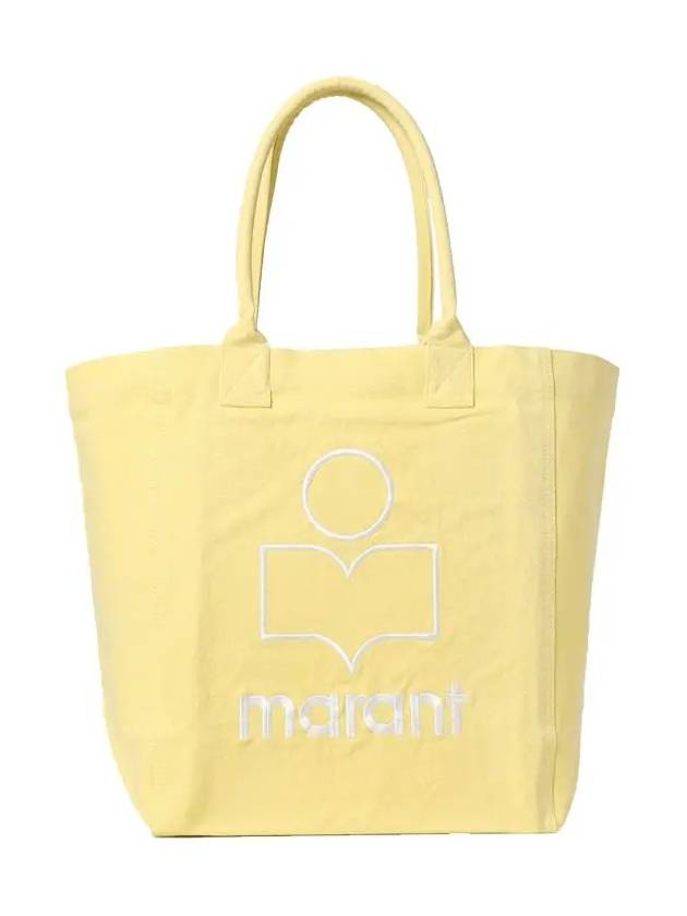 Yenky Embroidered Logo Large Shopper Tote Bag Yellow - ISABEL MARANT - BALAAN 3