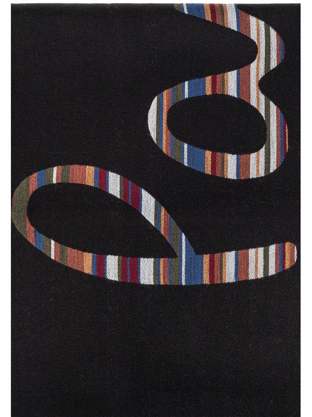 Paul Smith Wool Scarf With Logo, Men's, Black - PAUL SMITH - BALAAN 4