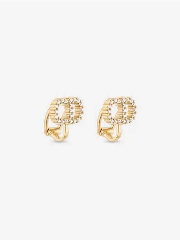 Clair CD Signature Clip Earrings Gold - DIOR - BALAAN 4