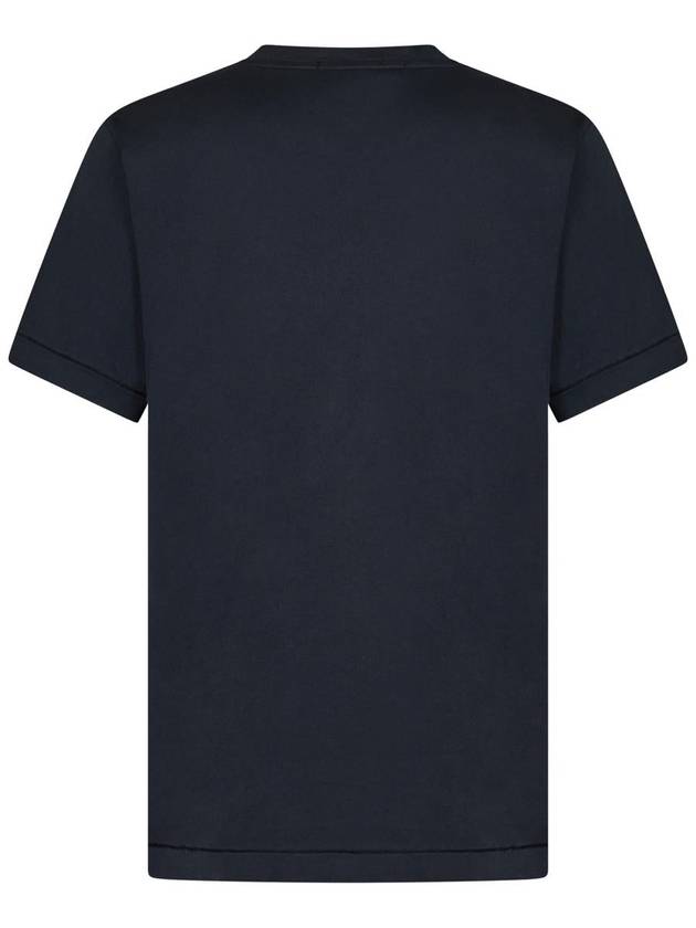 Logo Patch Short Sleeve T-Shirt Navy - STONE ISLAND - BALAAN 3