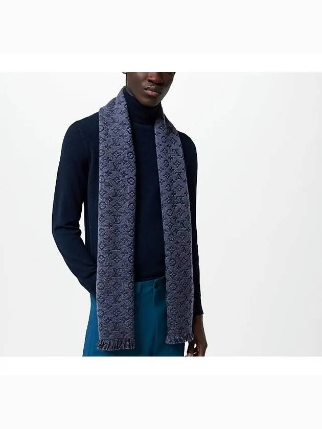 Monogram Classic Scarf Navy - LOUIS VUITTON - BALAAN 4