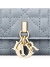 XS Lady Cannage Lambskin Half Wallet Cloud Blue - DIOR - BALAAN 5