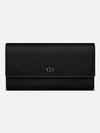 Grained Calfskin CD Icon Signature Long Wallet Black - DIOR - BALAAN 2