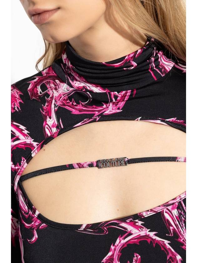 Versace Jeans Couture Patterned Dress, Women's, Pink - VERSACE - BALAAN 5