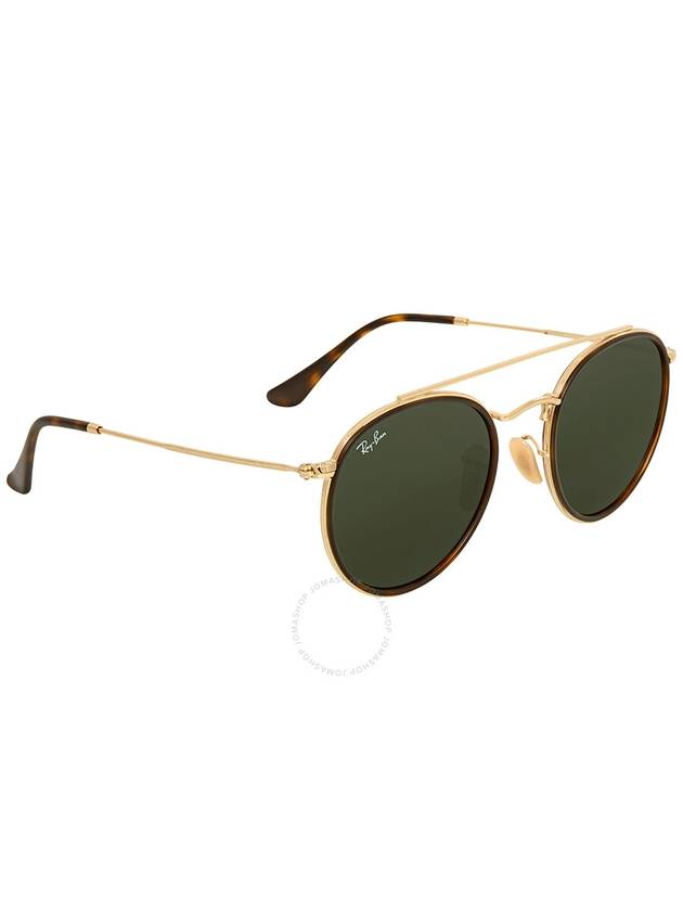 Ray Ban Round Double Bridge Green Classic G-15 Unisex Sunglasses RB3647N 001 51 - RAY-BAN - BALAAN 2